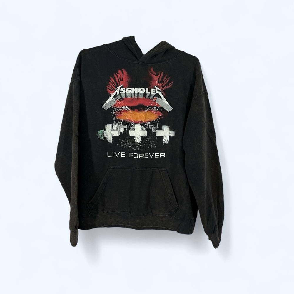 ASSHOLES‎ LIVE FOREVER HOODIE MENS LARGE